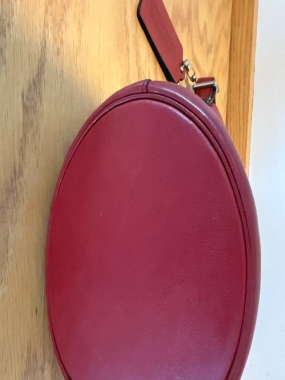 Coach Bleecker 32281 Reddish Orange Leather Mini Duffle Crossbody - Picture 7 of 10